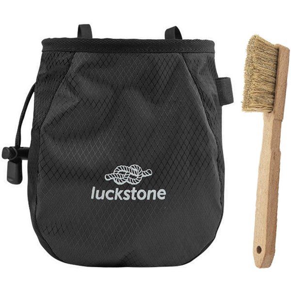 Bolsa De Tiza Para Escalada En Roca, CinturóN Ajustable Con CordóN Y Cepillo Para Escalada En Roca Rojo-image