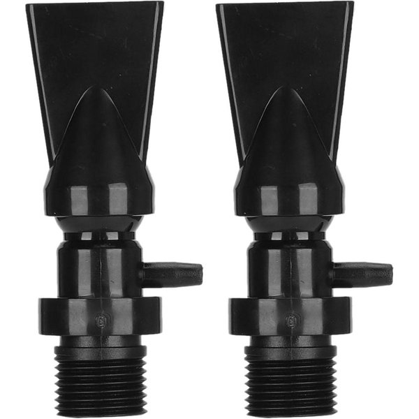 2 Szt. Adapter Obrotowy 360 Stopni Dysza Kaczego Dzioba Do Akwarium Rurka Wylotowa Wody Do Akwarium Z Portem NapowietrzająCym Black-image