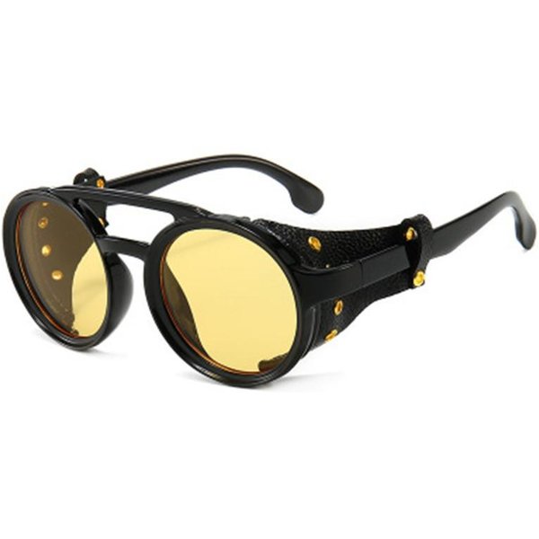 Crsd Retro OkrąGłE Okulary PrzeciwsłOneczne Steampunkowe Vintage Design MężCzyźNi Kobiety Vintage Okulary PrzeciwsłOneczne UV400 Odcienie Okulary Oculos De Sol Y11325Yy-Other Brown-image