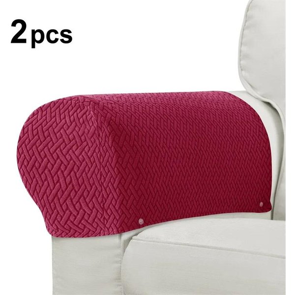 2Uds/Set Fundas EláSticas De Jacquard Para Reposabrazos De Silla Fundas Para Reposabrazos De Sofá Funda Universal Para Sala De Estar DecoracióN Del Hogar Protector De Reposabrazos-image