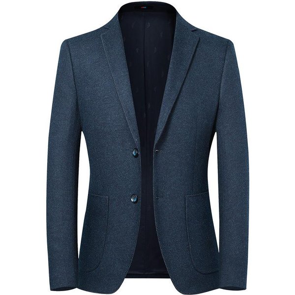 Traje De Lana Nuevo De OtoñO E Invierno Para Hombre Traje PequeñO Casual Para Hombre Juvenil Xxxxl Black-image