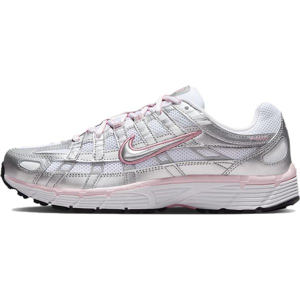 Zapatillas Nike P-6000 Blanco Rosa Elemental Para Mujer Negro Plata MetáLico BV1021-108 36 White-image