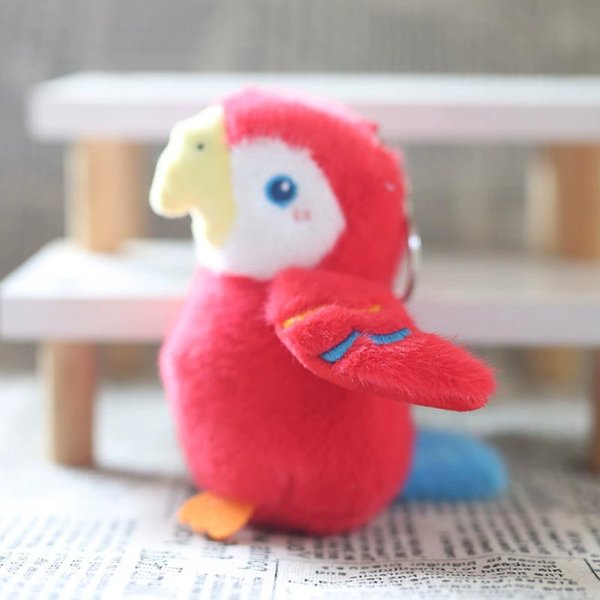 Adorable PáJaro Alta Fidelidad Loro Loro PeoníA Peluche Periquito Periquito Juguetes De Peluche Animales Realistas MuñEco De Peluche De SimulacióN Juguete Rojo-image