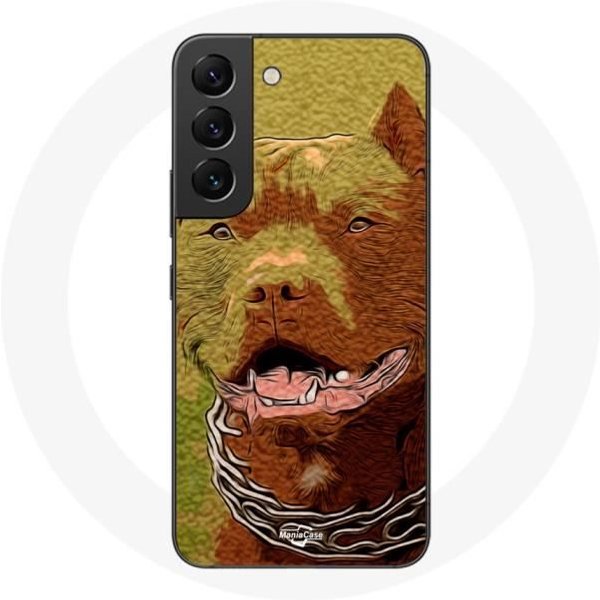 Funda - Samsung - Galaxy S22 - RíGida - Negra - American Pit Bull Terrier-image