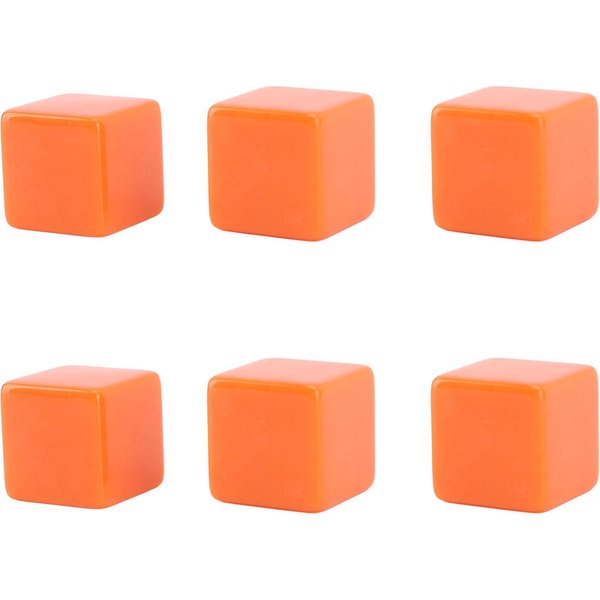 6 Piezas Cubos De Dados En Blanco DIY Bloques De Dados Sin Acabar EnseñAnza Fiesta Puzzle Dados De 6 Caras Cubos De PláStico Naranja-image
