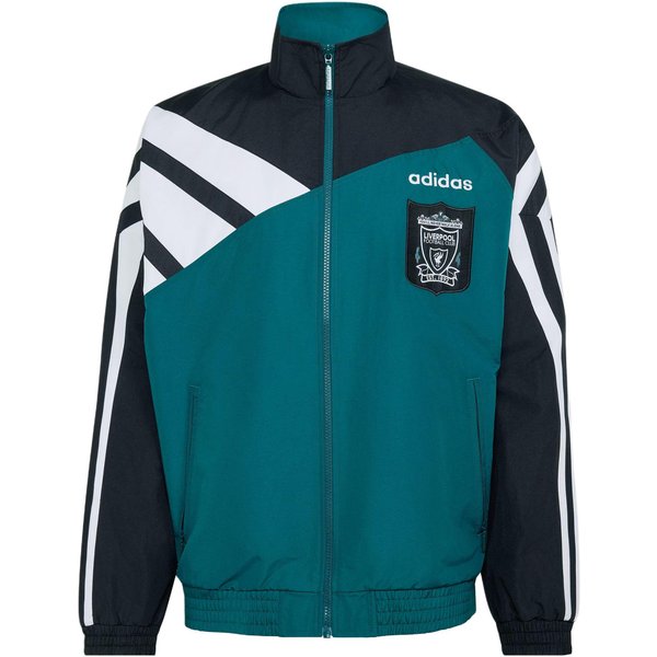 Adidas Liverpool Football Cultura Casual Tres Rayas Cuello Alto Cremallera Holgada Manga Larga Chaqueta Chaquetas Para Hombre KA8094 2XL Black-image