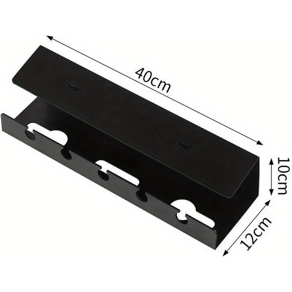 Bandeja Para Cables Debajo Del Escritorio Con Abrazadera, Soporte Para Cables, Resistente Y Espacioso, Sin Perforaciones-image