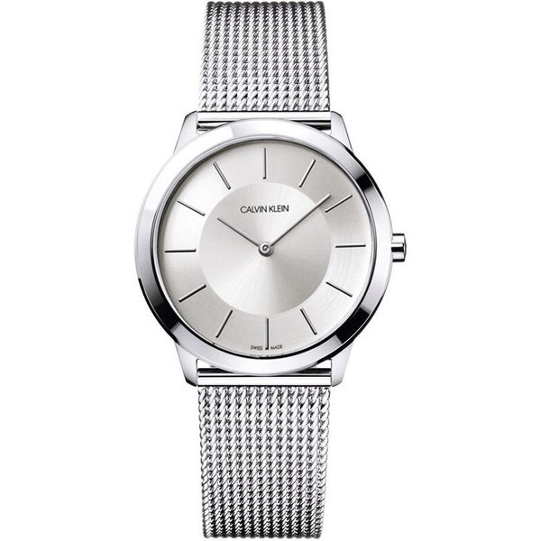 Zegarek Kwarcowy Calvin Klein Ck Mechanizm Kwarcowy Pasek Ze Stali Nierdzewnej Srebrna Tarcza Klasyczny Szwajcarski Styl Zegarki Unisex K3M22126 Regular Watch Box,Silver Dial-image