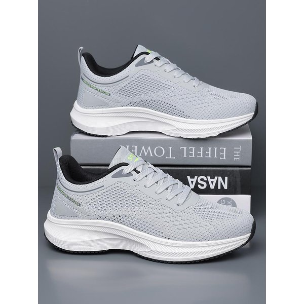 Zapatos Blancos Para Caminar De Hombre Transpirables Casuales Ligeros Zapatillas Para Correr Baloncesto Masculino Alta Calidad Zapatos Deportivos Hombre Zapatillas 44 Gris-image