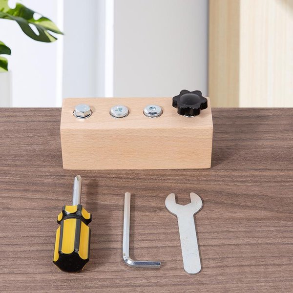 Juguete De Madera Para NiñOs De Desmontaje De Tornillos Y Tuercas - EducacióN Temprana Montessori Entrenamiento De Habilidades Motoras Finas Mejorar La Paciencia Y La ConcentracióN-image