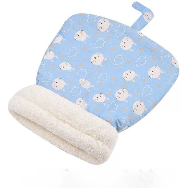 Saco De Dormir Para Gatos Adecuado Para Todas Las Estaciones Suave Mullido Cerrado Cama Para Gatos Cama Para Gatos De Dibujos Animados Alfombrilla Para Mascotas Saco De Dormir Para Mascotas Suministros Para Mascotas 55X45Cm White-image