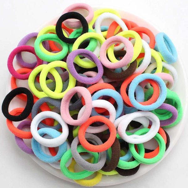 100 Sztuk Kobiety DziewczęTa Kolorowe Nylonowe Elastyczne Gumki Do WłOsóW Kucyk Trzymaj MałA Opaska Do WłOsóW Opaski Gumowe Scrunchie Akcesoria Do WłOsóW 100Pcs Multikolor-image