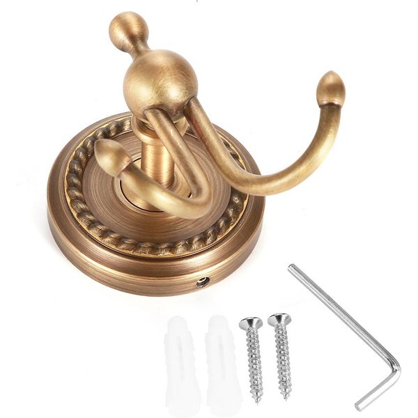 Colgador De Toallas De LatóN Antiguo Para Puerta De BañO, Gancho Para Colgar Ropa, Abrigos, Sombreros Y Bolsos En La Pared-image