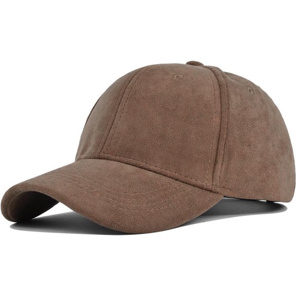 Solidne Zamszowe Czapki Baseballowe Retro Dla MężCzyzn I Kobiet Wiosna Jesień Ulica Snapback Hip Hop Czapka Regulowana Sztuczne Futro Daszek PrzeciwsłOneczny Czapka PomarańCzowy-image
