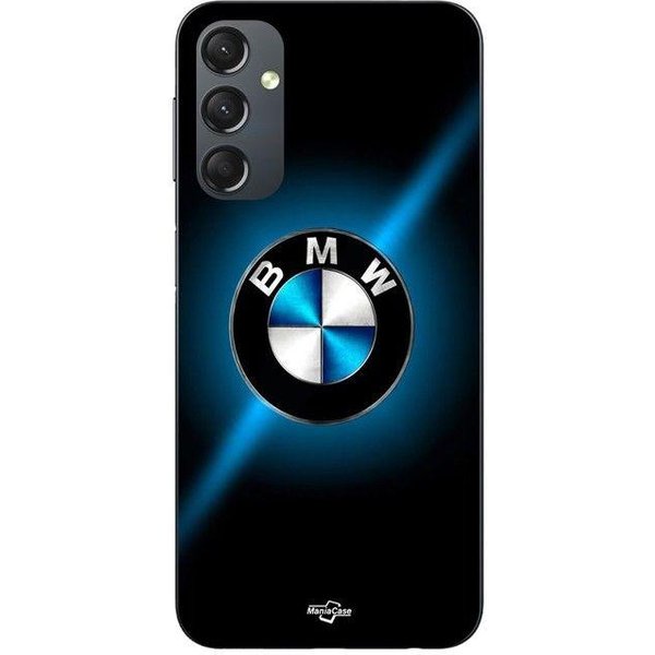 Etui Dla Samsung Galaxy A04S Logo Bmw Czarne I Niebieskie BłYszcząCe Maniacase-image
