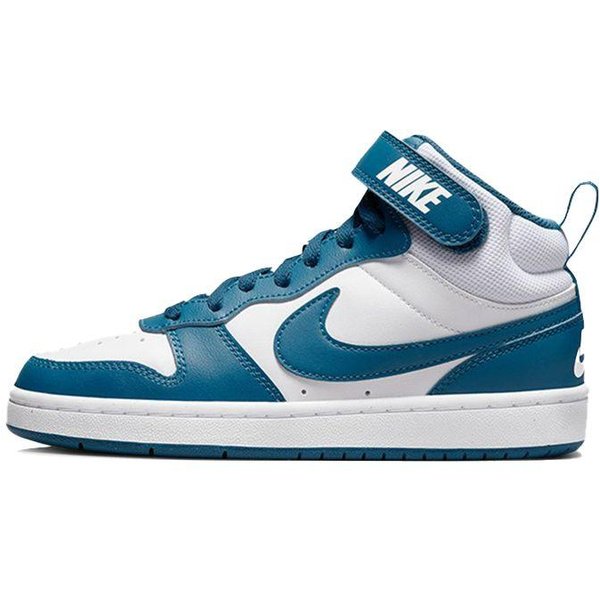 Zapatillas Nike Court Borough Mid 2 GS Blancas Marina NiñOs CD7782-108 37.5 Gray-image