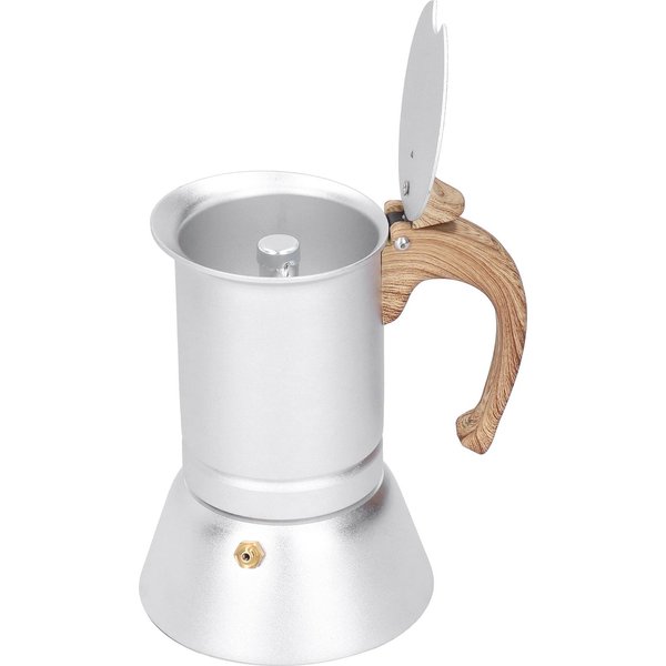 150 Ml Ekspres Do Kawy Moka Pot Dzbanek Do Kawy Ze Stali Nierdzewnej Kuchenka Indukcyjna UżYj ArtykułóW Domowych White-image