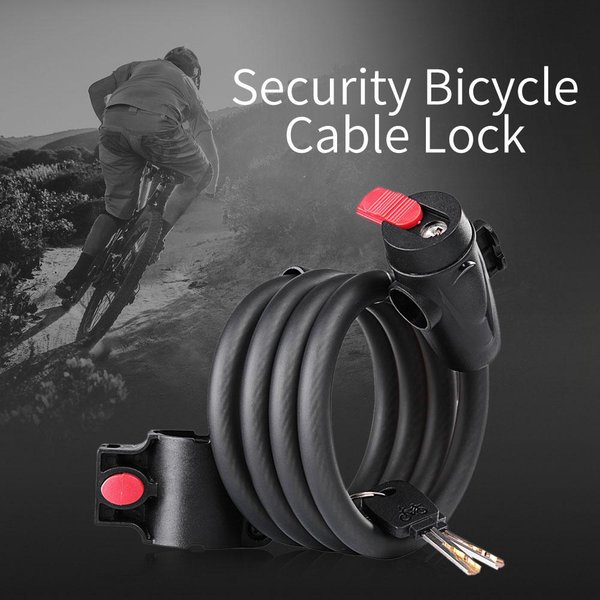 Candado De Cable De Bicicleta, Candado De Cable De Seguridad Antirrobo De Alta Resistencia Y VersáTil Para Moto EléCtrica MTB 1.8-image