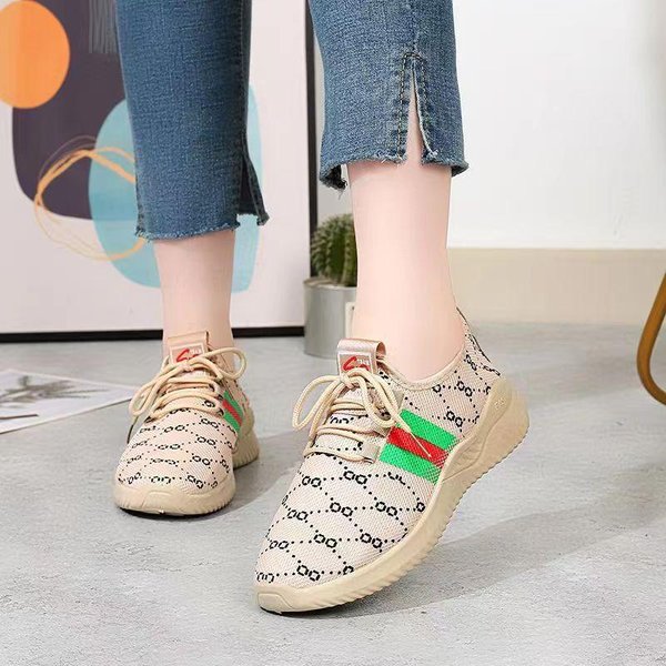 Nuevas Zapatillas Deportivas Para Mujer De Malla Transpirable Casuales Modernas VersáTiles Elegantes Y Ligeras Zapatillas Para Correr 40 Beige-image