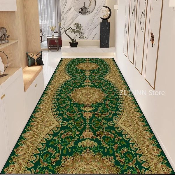 Perski Dywan Runner, Retro AntypośLizgowy Lekki Luksus Do Przedpokoju SchodóW WystróJ Domu 40X120Cm 16X47Inch-image
