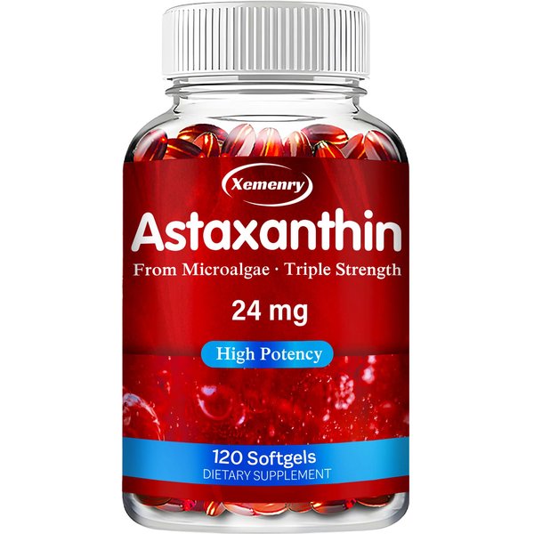 Astaksantyna 24 Mg - Silny Antyoksydant, Zdrowie SkóRy, Oczu, Serca, MóZgu, StawóW 120-image