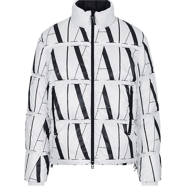 Armani Exchange FW22 Chaqueta De PlumóN Para Hombre Con Logo De Letras Estampado, Cremallera, Cuello Alto, Ajustada, Manga Larga Regular, Prenda Exterior, Blanco 8NZBP8-ZNULZ-21BE XXL-image