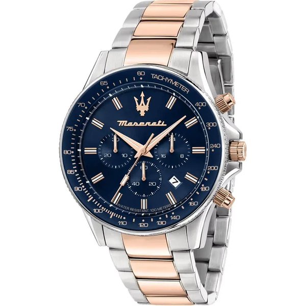 Maserati Sfida Azul Bicolor Rosa Caballeros CronóGrafo De Cuarzo R8873640022 Azul-image