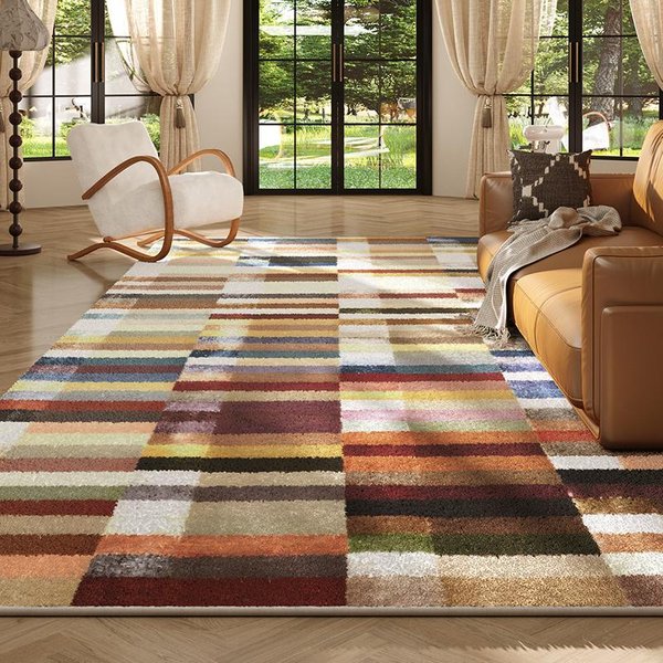 Dekoracja Salonu W Stylu AmerykańSkim Retro Dywan Gruba AntypośLizgowa Mata Do Salonu DużE Dywany Do Sypialni Puszysty Pluszowy Dywan Do Gabinetu 100X160Cm-image