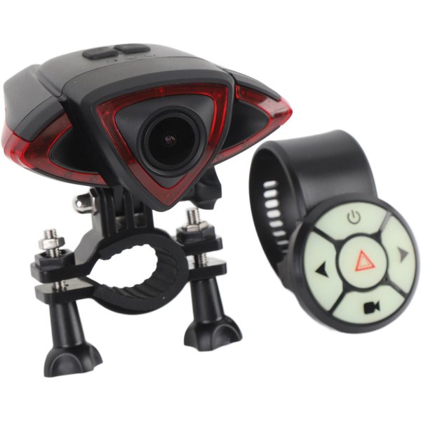 Kamera Rowerowa Ze śWiatłEm Tylnym 1080P Kamera Cofania Rejestrator IPX5 Wodoodporny 150 Stopni Szeroki KąT Eis Anti-image
