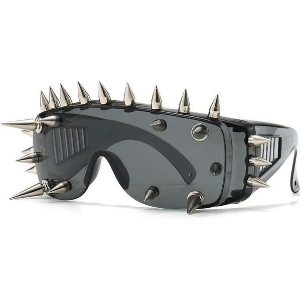 Gafas De Sol Steampunk Y2K De Montura Grande Con Remaches Para UñAs Para Mujer Y Hombre Vintage Punk Lujo DiseñAdor Gafas De Sol Tendencia Sombra W141494Ww-As The Photo-image
