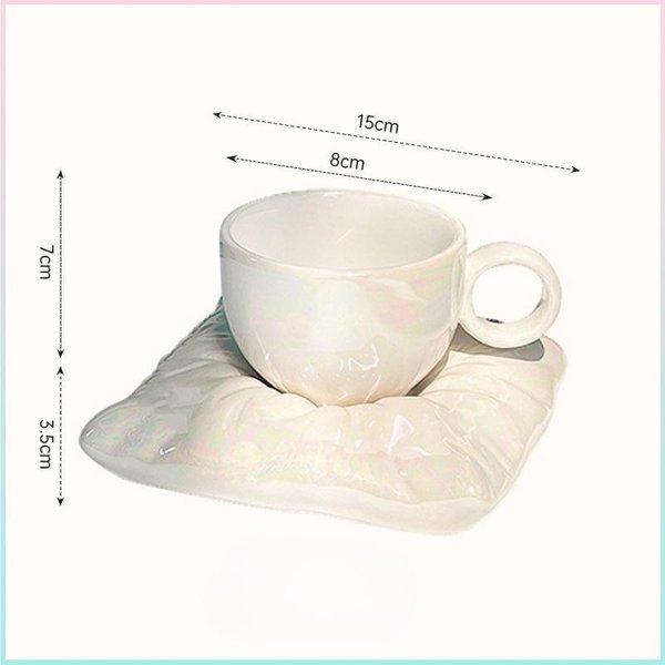 Taza Taza De Café De CeráMica Set Para Hogar Alto Valor Girasol Café Taza De CeráMica Platillo Taza De CeráMica .-image
