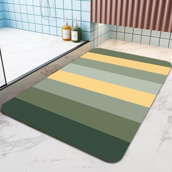 Alfombrilla Absorbente En La Puerta Del BañO Secado RáPido Antideslizante Alfombrilla Para Pies De BañO Alfombra Acolchada De Diatomeas 40*60Cm-image