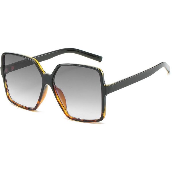 Gafas De Sol De Moda Oversized Para Mujer PláStico DiseñAdor Cuadradas Vintage Retro Degradado Femeninas Gafas De Sol UV400 Oculos Black Leopard-image