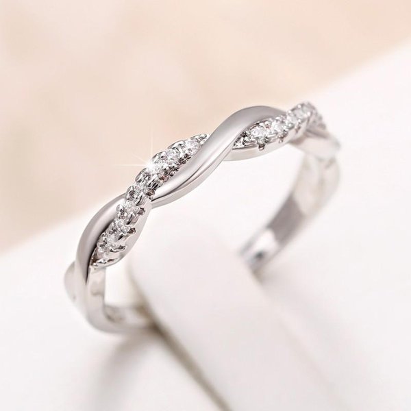 Anillos Delicados Finos Huitan Para Mujer Con Brillante Circonita CúBica Moda VersáTil Anillos Para Chicas Regalo Minimalista JoyeríA De DeclaracióN 7 Gray-image