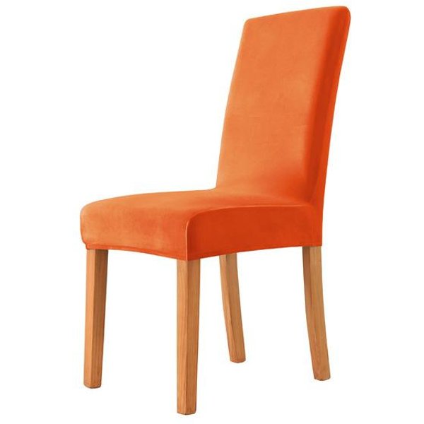 Funda De Silla De Tela De Terciopelo Para Comedor Boda Hotel Banquete Suave Y CóModa Spandex EláStica Fundas Para Silla DecoracióN Del Hogar Asiento 1 Piece-image