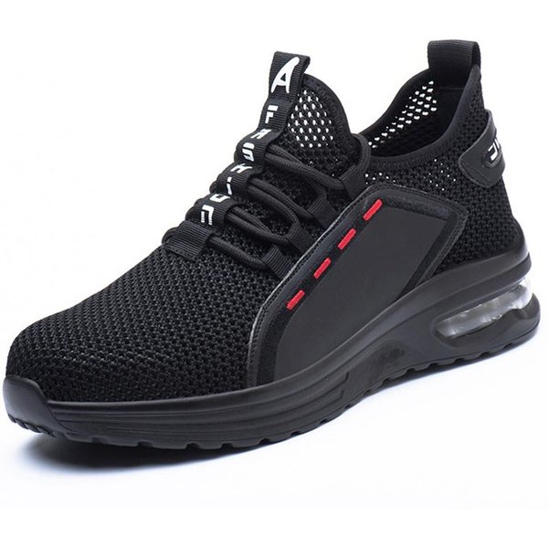 Buty Robocze Air Cushion MęSkie Damskie Trampki Robocze Buty Budowlane OddychająCe Buty Robocze Z Siateczki Lekkie Buty Robocze Ochronne 39 Black-image