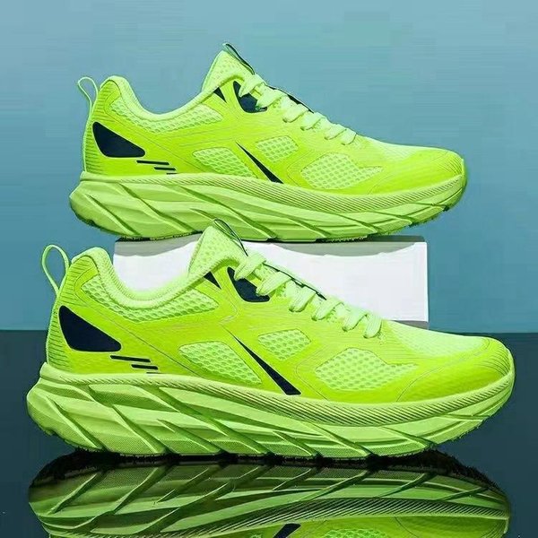 Zapatillas Deportivas Para Correr De Suela Blanda Para Hombres Y Mujeres Malla Tejido Volador Zapatillas Deportivas VersáTiles De Moda Zapatos Casuales Verde 47-image