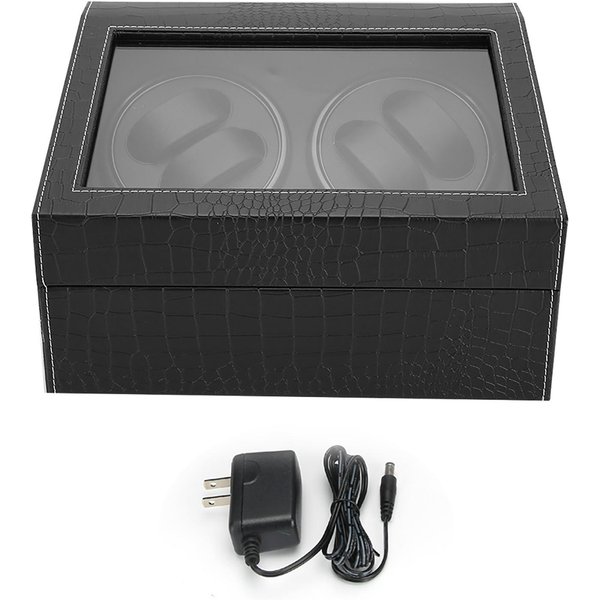 Caja Enrolladora De Relojes AutomáTica, Caja De Almacenamiento Para Relojes De Pulsera MecáNicos. Gray-image