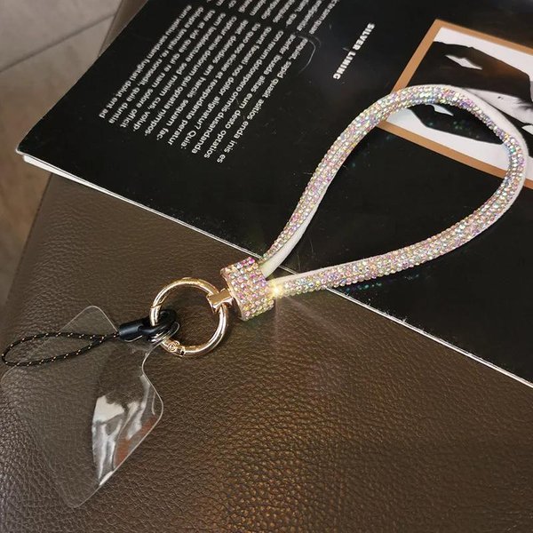 CordóN Para TeléFono MóVil CordóN De Lujo Con PedreríA Cadena De MuñEca Pulsera Corta De Alta Gama Con Incrustaciones De Diamantes CordóN Reforzado Antiperdida-image