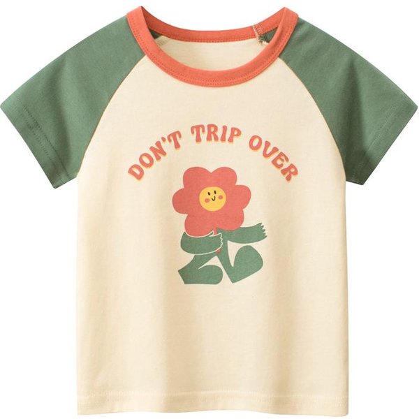 Ropa Para NiñOs Camisetas De Manga Corta Para NiñOs Ropa Para BebéS Para NiñAs Verano Nuevo Estilo 140Cm Gray-image