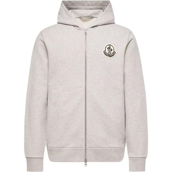 Moncler SS26 Sudadera Con Logo Y Cremallera Con Capucha Manga Larga Sudadera Para Hombre L20918G00027899V4986 L White-image
