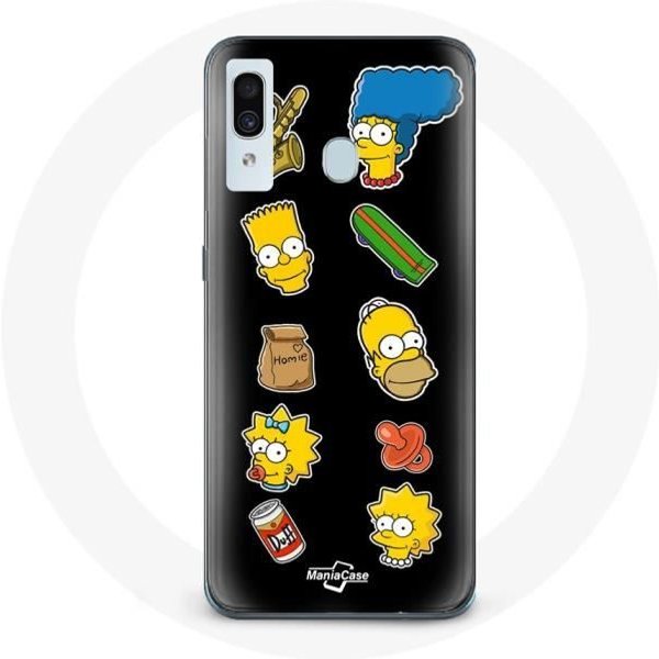 Funda - Los Simpson - Samsung Galaxy A30 - Negra - Flexible - ProteccióN Contra Golpes Negro-image
