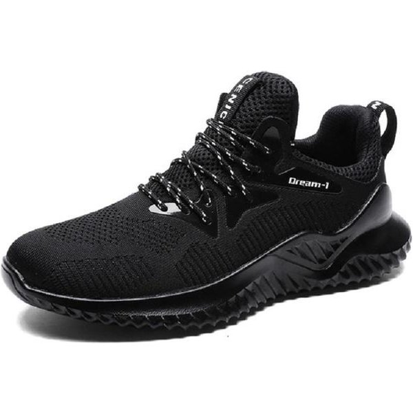 Zapatos De Hombre Talla Grande 47 Zapatos Casuales De Hombre Alta Calidad Primavera OtoñO Zapatillas De Malla Ligeras Transpirables Zapatillas De Entrenamiento Para Hombre 46 48 46 Negro-image