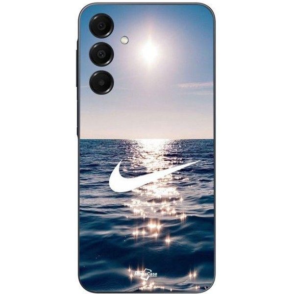 Funda - Nike - Galaxy A16 - Silicona - Flexible - Logo Blanco Mar Sol Negro-image