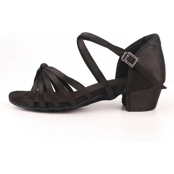 2025 Tancerki Dzieci Buty Do TańCa Dla Dziewczynek Balowe ŁAcińSkie Buty Panie Nowoczesny Tango Taniec Kobiety ŁAcińSkie Buty SandałY Salsa 32 Black-image