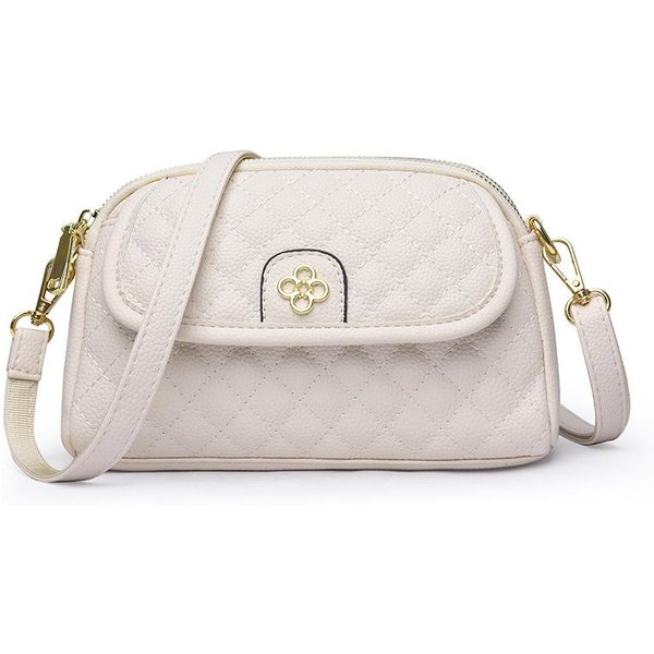 Nuevo Bolso De OtoñO E Invierno Con Diamantes De Mediana Edad, Moderno Bolso De Hombro Para Mujer, Bandolera Sencilla, PequeñO Bolso Cuadrado Para Mujer White-image