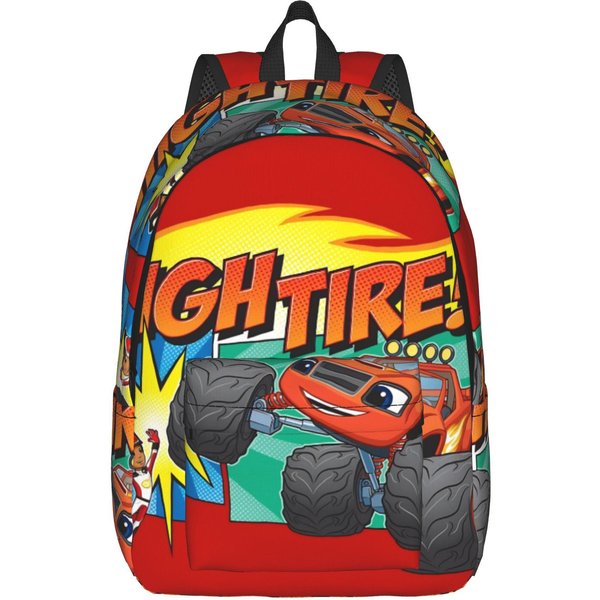 Mochila Casual Blaze Y Los Monster Machines Deportiva Instituto Senderismo Viaje Mochila De DíA Para Hombres Mujeres Bolso De Hombro Para PortáTil 15 Inches-image