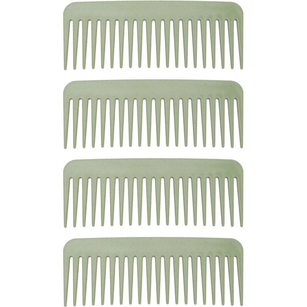 10 Piezas Peine Desenredante Para Cabello Paja De Trigo Peine De Dientes Anchos Peinado Peine De Dientes Anchos Para Cabello Casero White-image