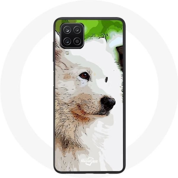 Funda - Samsung - Galaxy A12 - Flexible - Perro Samoyedo - Blanco Blanco-image