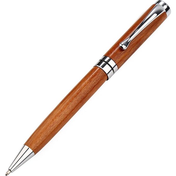 BolíGrafos RetráCtiles De Bola De Rodillo Twist BolíGrafo De Madera Para Escritura Para Escuela Oficina Negocios Plata-image